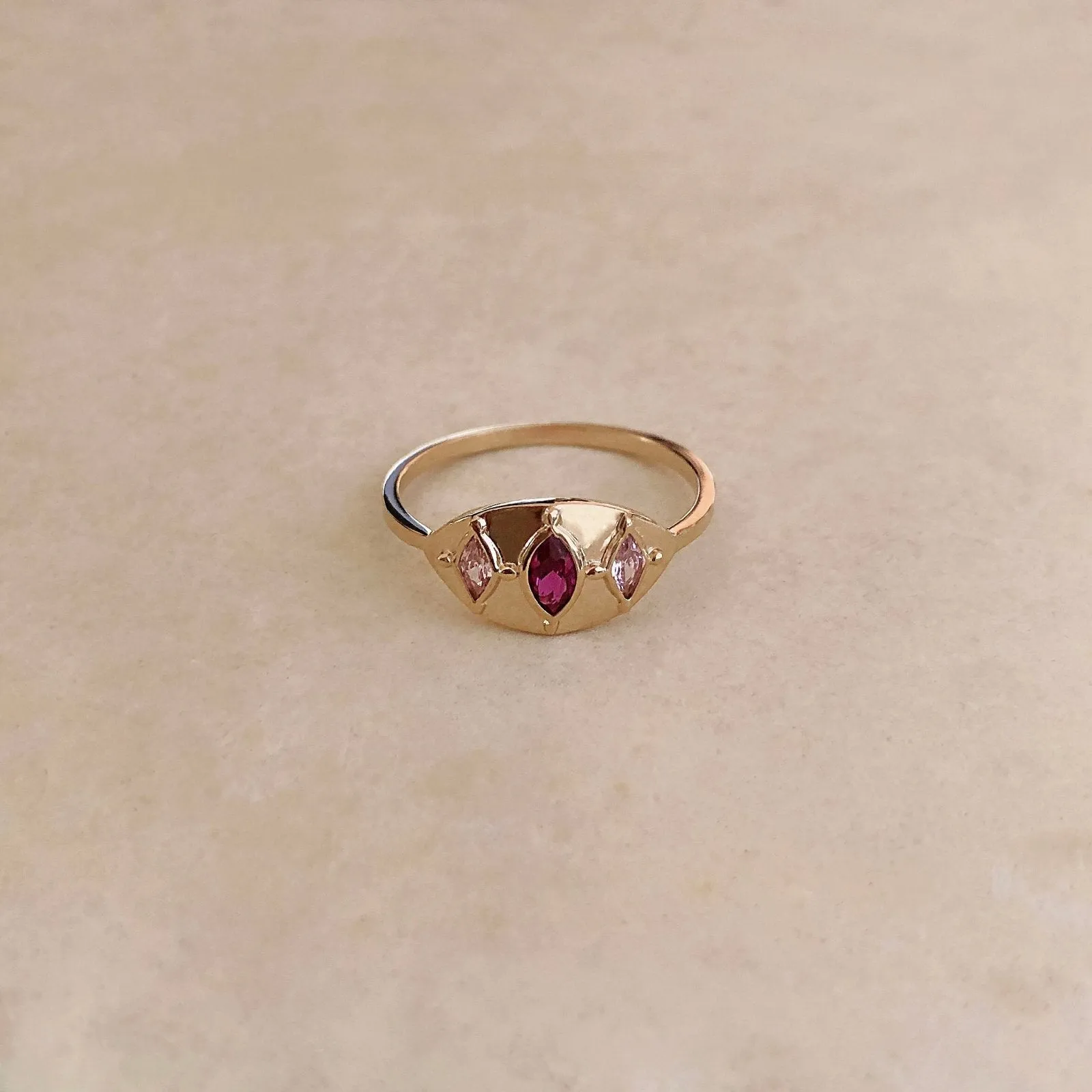 Twyla - Fuchsia CZ Ring