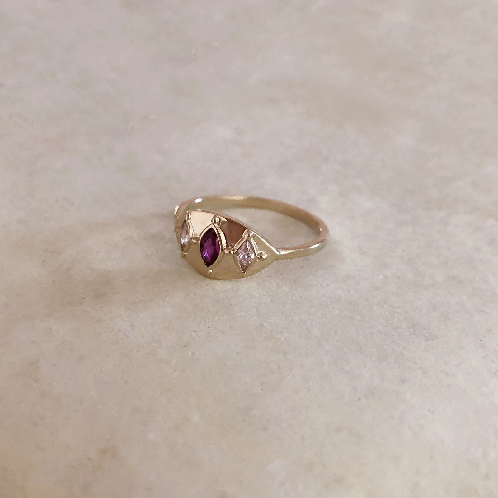 Twyla - Fuchsia CZ Ring