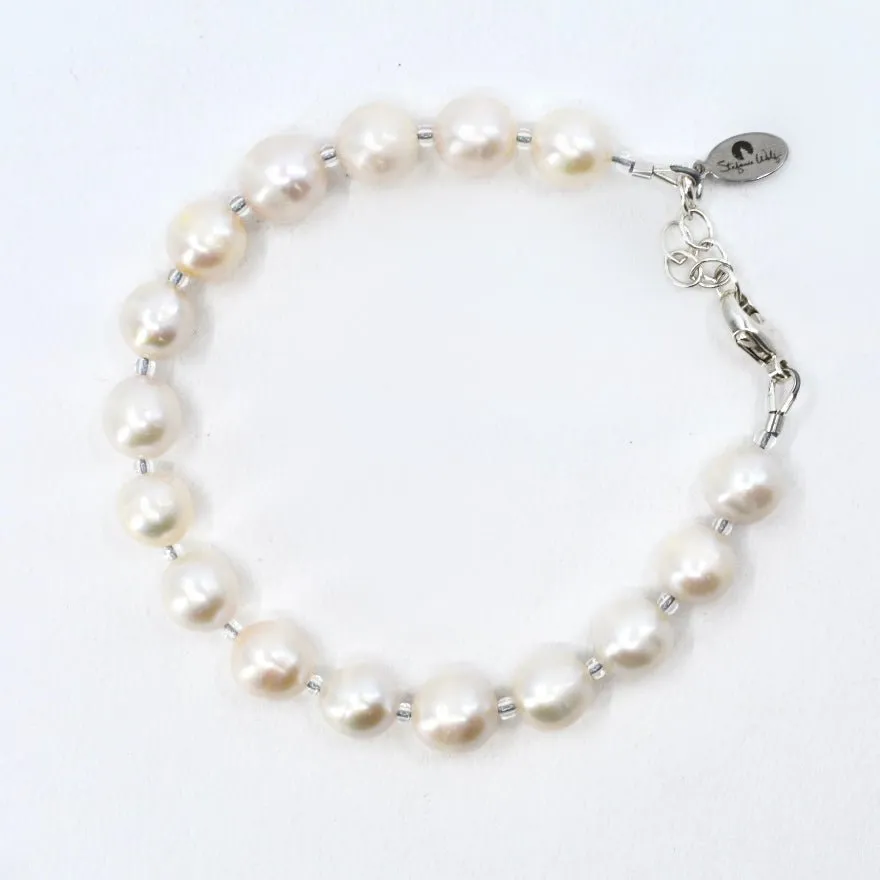 White Freshwater Pearl Bracelet