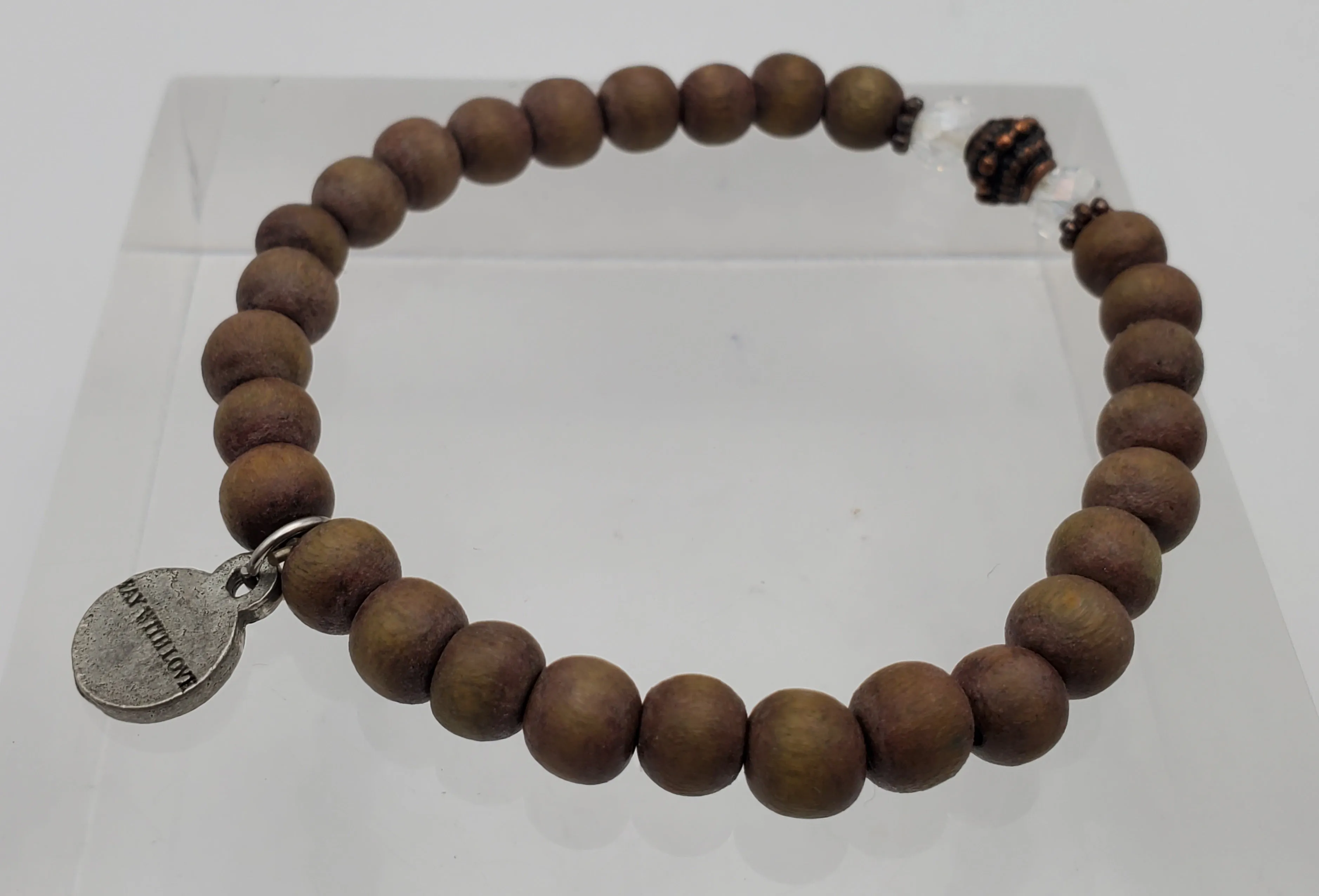 Wood Beaded Stretch Bracelet