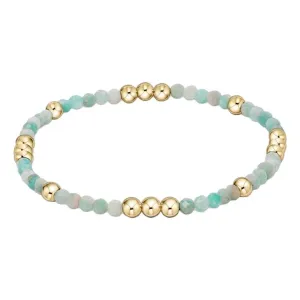 Worthy Pattern 3mm Bead Bracelet - Gemstones   Pearl