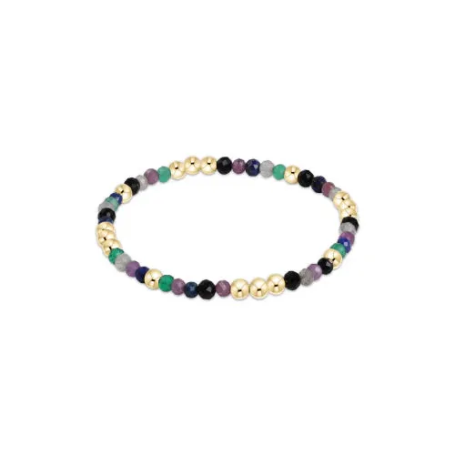 Worthy Pattern 3mm Bead Bracelet - Gemstones   Pearl