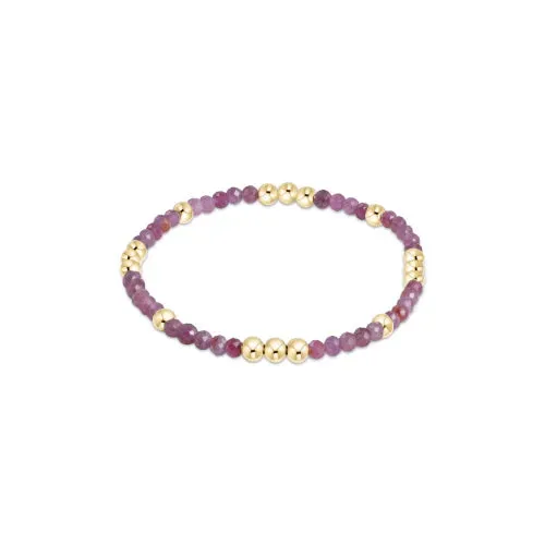 Worthy Pattern 3mm Bead Bracelet - Gemstones   Pearl