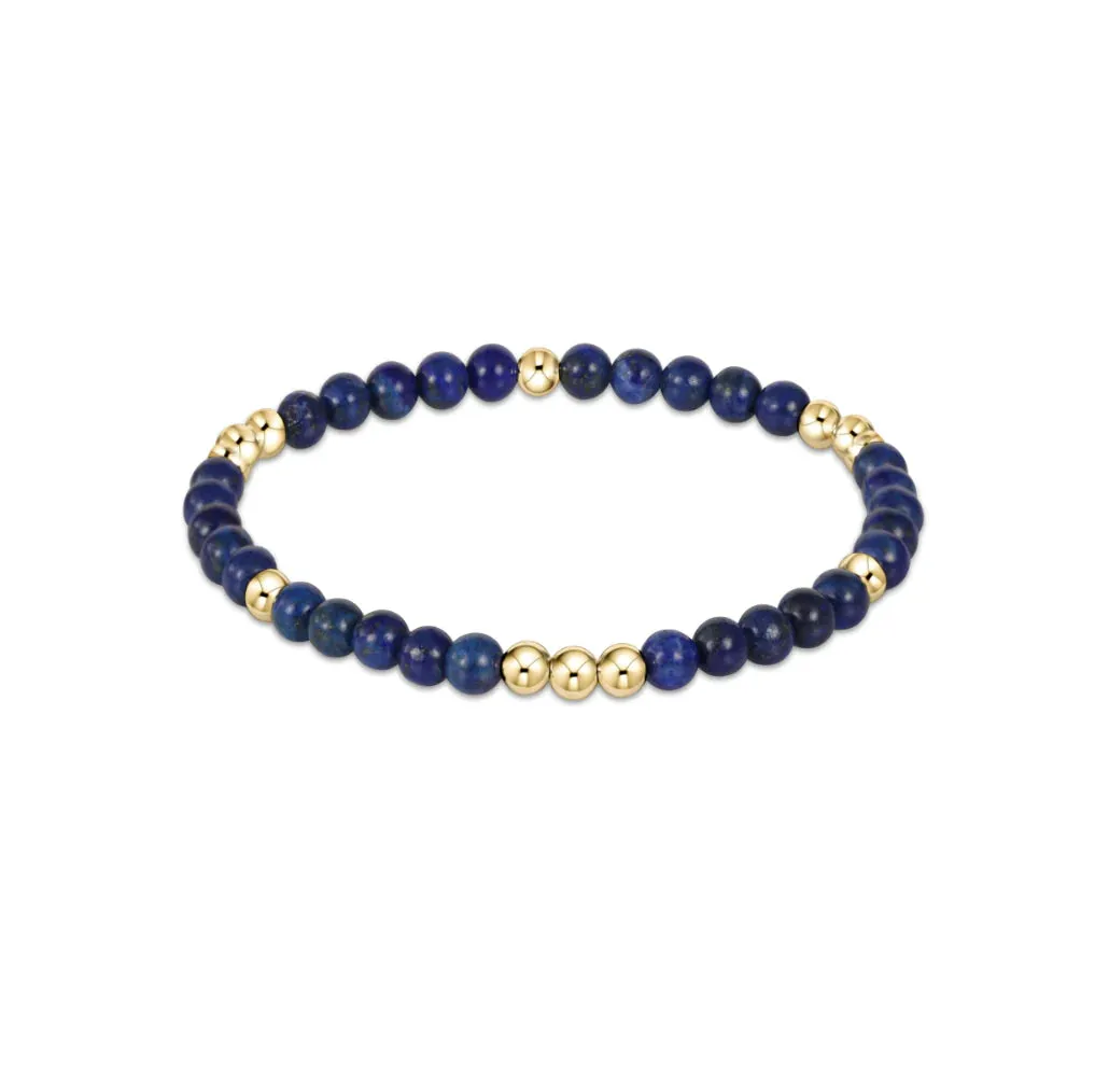 Worthy Pattern 3mm Bead Bracelet - Gemstones   Pearl