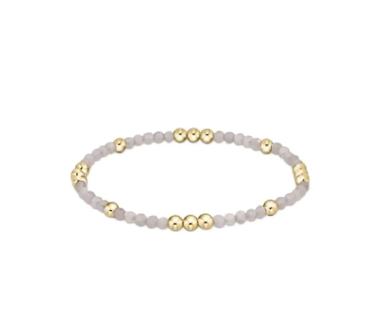 Worthy Pattern 3mm Bead Bracelet - Gemstones   Pearl