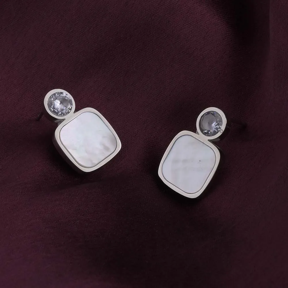 Zircon Studded Drop Earring